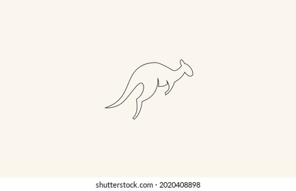 Kangaroo vector logo design template