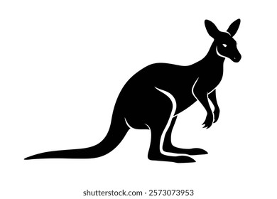 kangaroo vector silhouette of animal
