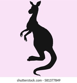 kangaroo vector silhouette isolated
