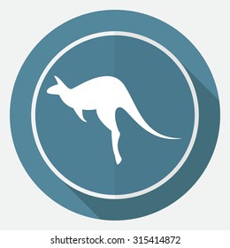 Kangaroo vector silhouettes