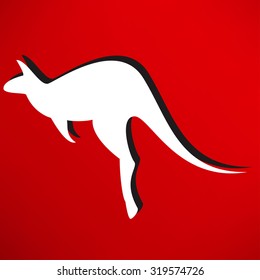 Kangaroo vector silhouettes