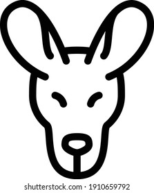 kangaroo vector thin line icon
