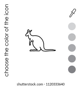 Kangaroo web line icon.