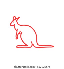 Kangaroo web line icon.