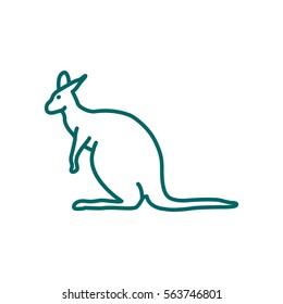 Kangaroo web line icon.