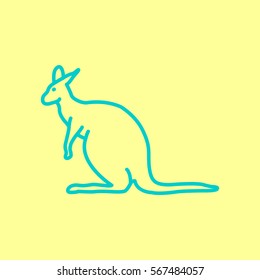 Kangaroo web line icon.