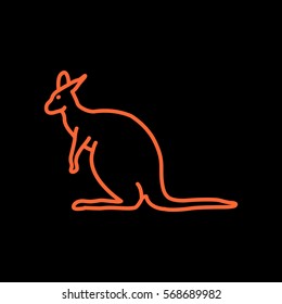 Kangaroo web line icon.