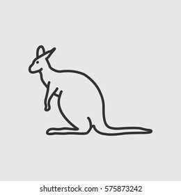 Kangaroo web line icon.