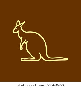 Kangaroo web line icon.