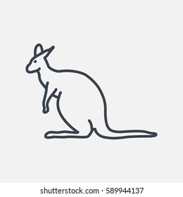 Kangaroo web line icon.