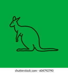 Kangaroo web line icon.