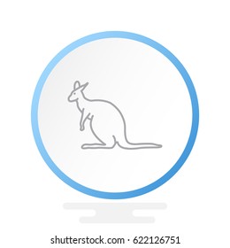 Kangaroo web line icon.