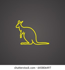 Kangaroo web line icon.