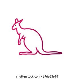 Kangaroo web line icon.