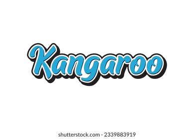Kangaroo. kangaroo writing text effect. for print design, clothing, banners, etc