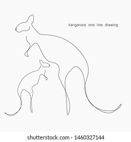 Kangaroos family from island australia vector illustration