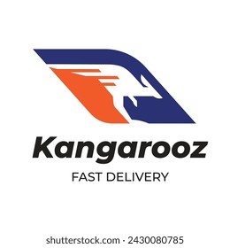 Kangaroos Fast Delivery logo vector