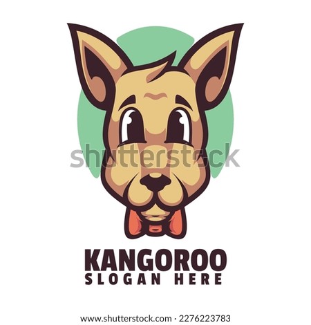 Kangoroo Mascot Logo Design Vector