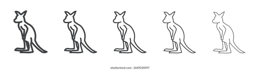 kangroo icon simple illustration collection symbol
