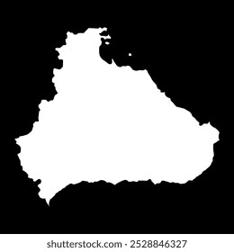 Mapa da província de Kangwon, divisão administrativa da Coreia do Norte. Ilustração vetorial.