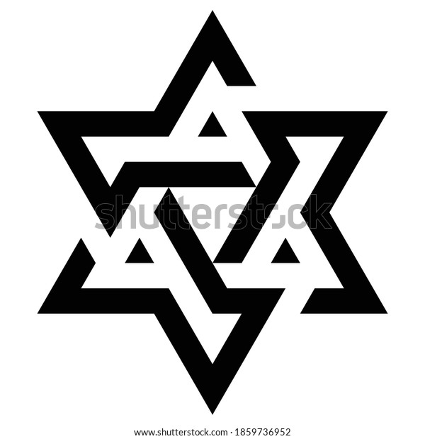 Kanizsa Triangle Style Illusion Tribal Illustration Stock Vector ...