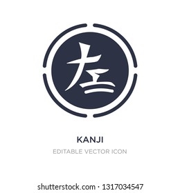 kanji icon on white background. Simple element illustration from Signs concept. kanji icon symbol design.