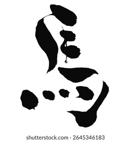 Kanji for “Horse” – Ink Brush Calligraphy for 2026 Year of the Horse New Year’s Card – Vector Graphic
