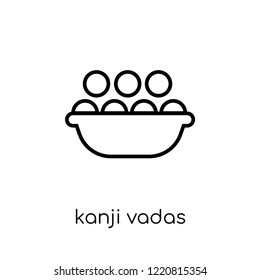 Kanji vadas icon. Trendy modern flat linear vector Kanji vadas icon on white background from thin line india collection, editable outline stroke vector illustration