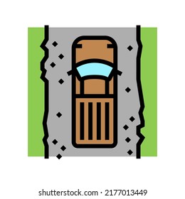 kankar road color icon vector. kankar road sign. isolated symbol illustration