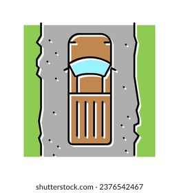kankar road color icon vector. kankar road sign. isolated symbol illustration