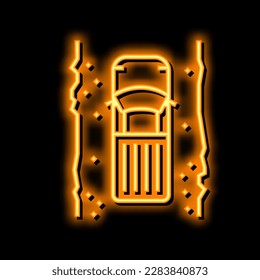 kankar road neon light sign vector. kankar road illustration