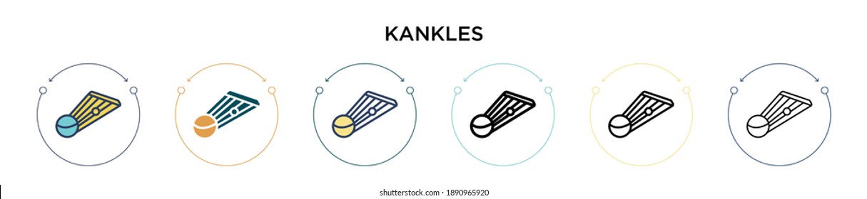 Icono de canaliza en el estilo relleno, delgado, contorno y trazo. Ilustración vectorial de dos cankles de color y negro, los diseños de los iconos vectoriales se pueden utilizar para móviles, ui, web