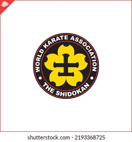 Kanku Emblem style martial arts. Logo of the Federation SHIDOKAN KYOKUSHIN FULL CONTACT KARATE