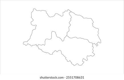 Mapa del distrito de Kannauj, Distrito de Kannauj, Estado de Uttar Pradesh, República de la India, Gobierno de Uttar Pradesh, Territorio indio, India oriental, política, aldea, turismo