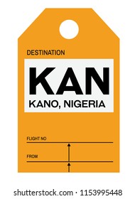 Kano Nigeria Airport Luggage Tag