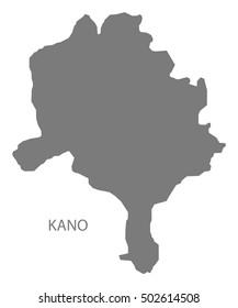 Kano Nigeria Map grey
