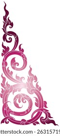 kanok Vector de fondo de patrón de arte tradicional tailandés sin costuras EP5