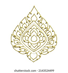Kanok Thai vector icon set design, Thai art 