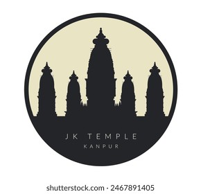 Kanpur City - JK Temple - Uttar Pradesh - Stock Illustration as EPS 10 File
