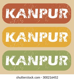 Kanpur on colored background