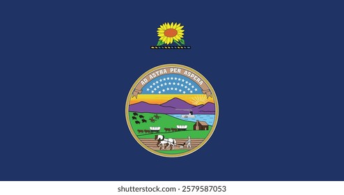 Kansas (1927-1961) Flag Vector Illustration Premium Quality