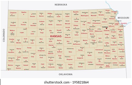 Kansas Administrative Map