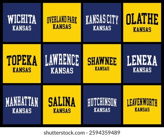 Kansas Cities by Population t shirt bundle