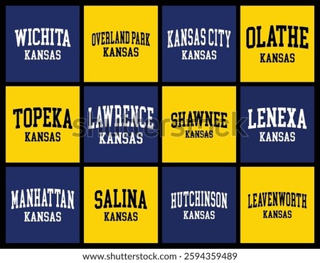 Kansas Cities by Population t shirt bundle