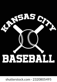 Kansas city baseball vector art design, eps file. design file for t-shirt. SVG, EPS cuttable design file svg