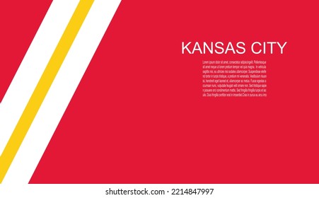 Kansas City Chiefs american footbal team uniform colors. Template for presentation or infographics.