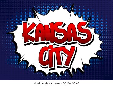 Kansas City - Comic book style word