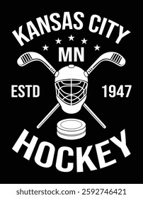 Kansas City Minnesota Ice Hockey Sticks Vintage Gift