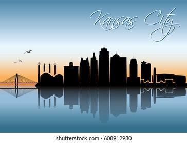 Kansas City skyline - Missouri - vector illustration