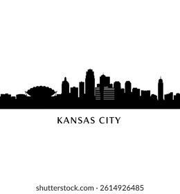 Kansas City skyline silhouette vector.